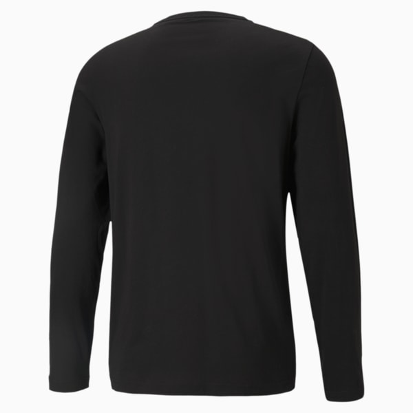 メンズ ESS NO.1 ロゴ 長袖 Tシャツ, Puma Black, extralarge