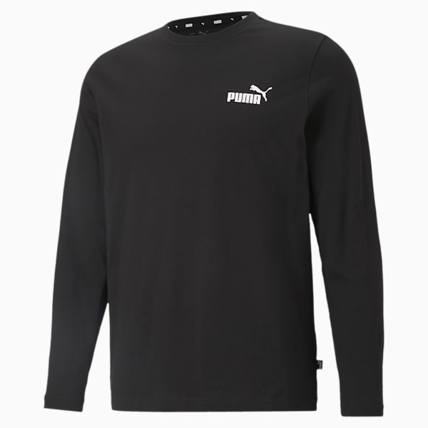メンズ ESS NO.1 ロゴ 長袖 Tシャツ, Puma Black, extralarge