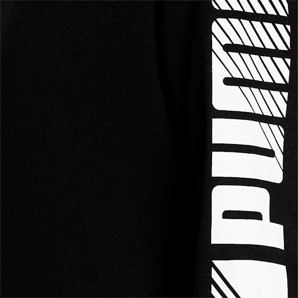 Essential Graphic Regular Fit Elongated Sweat Shirt, Puma Black, extralarge-IND
