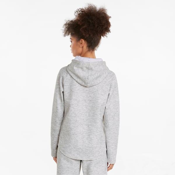 Evostripe Full-Zip Regular Fit Women's Hoodie, Puma White, extralarge-IND