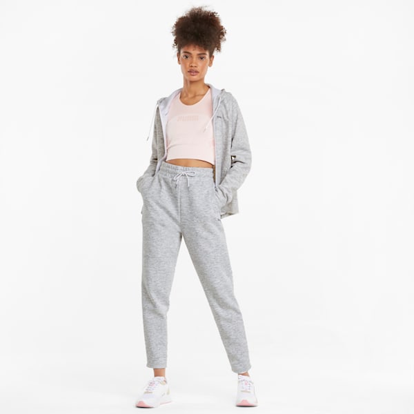 Evostripe Full-Zip Regular Fit Women's Hoodie, Puma White, extralarge-IND