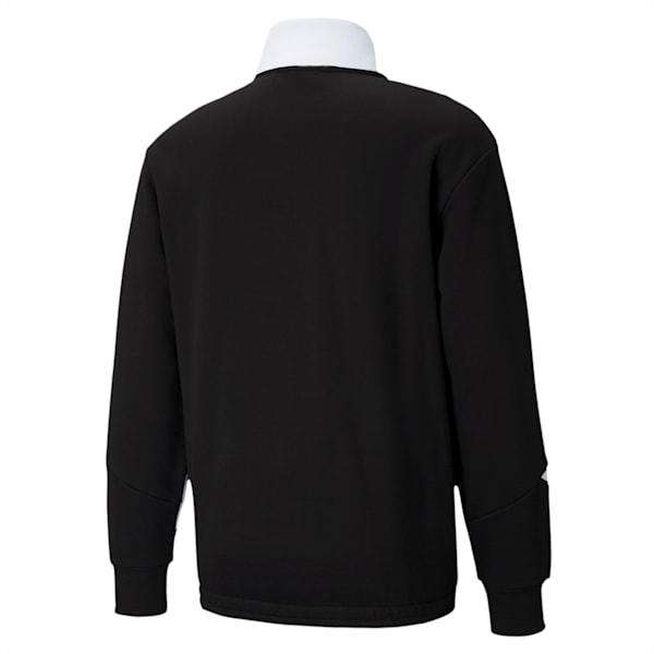 Rebel Men's Half Zip Sweatshirt, Puma Black, extralarge