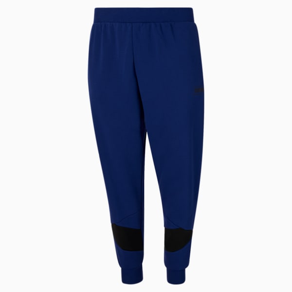 Rebel Men's Fleece Sweatpants BT, Elektro Blue-Puma Black, extralarge