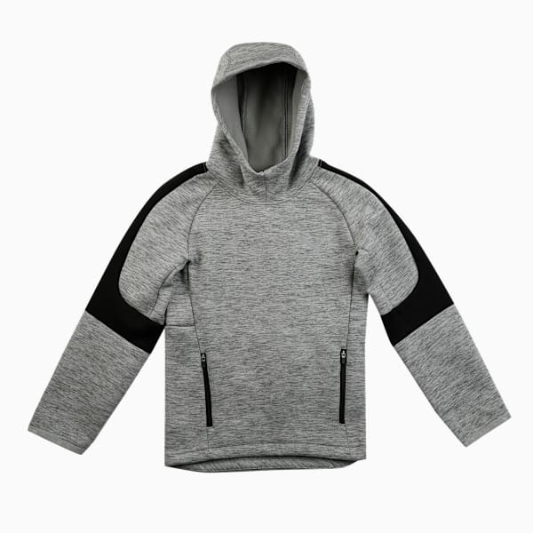 Evostripe Kids' Regular Fit Slim Hoodie, Medium Gray Heather, extralarge-IND