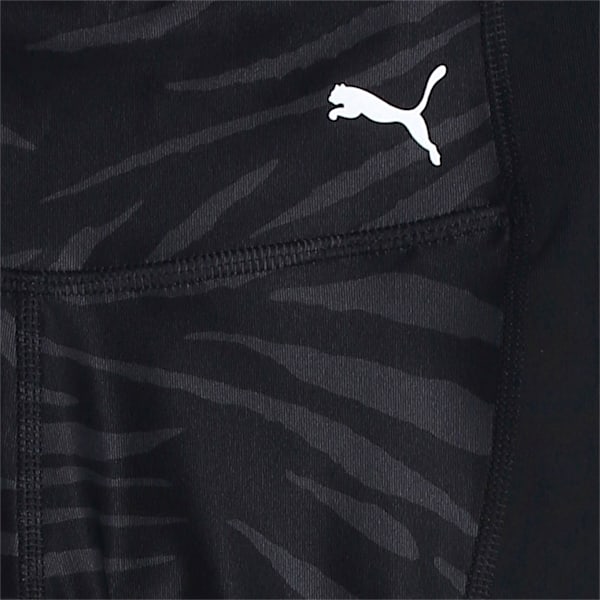 Runtrain AOP 7/8 Girl's Slim Tights, Puma Black, extralarge-IND