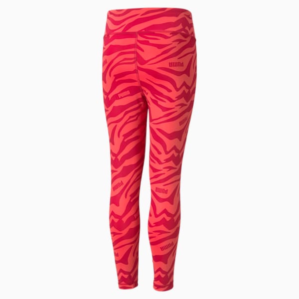 Modern Sports Printed 7/8 Girls' Tights, Paradise Pink, extralarge