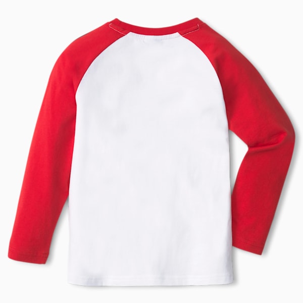 PUMA x PEANUTS Long Sleeve Graphic Kids' Tee, Urban Red, extralarge