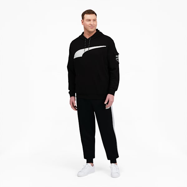 Rebel Men's Pocket Hoodie BT, Cotton Black, extralarge