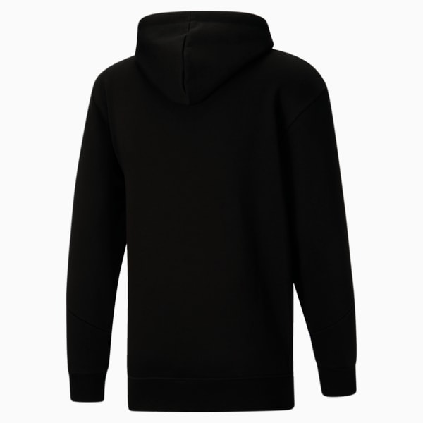 Rebel Men's Full Zip Hoodie, Cotton Black, extralarge