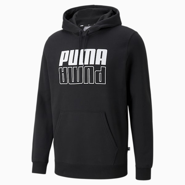PUMA POWER Men's Regular Fit Hoodie, Puma Black, extralarge-IND