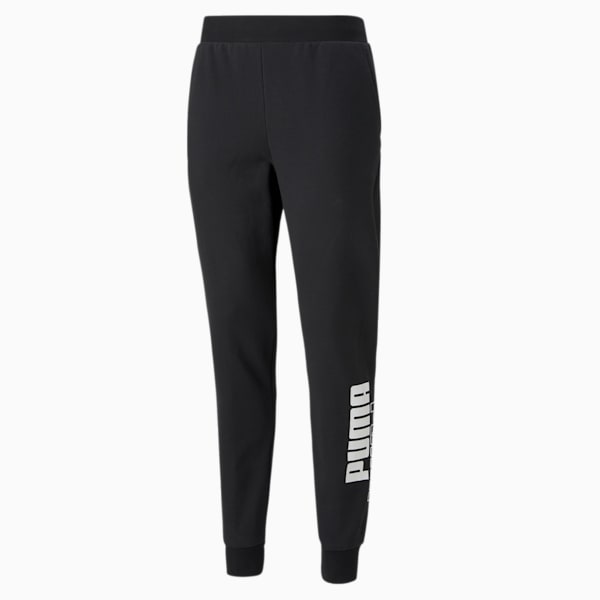PUMA POWER Knitted Men's Regular Fit Sweat Pants, Puma Black, extralarge-IND