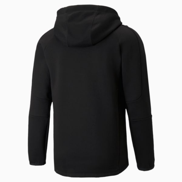 EVOSTRIPE Full-Zip Men's Slim Fit Polo Hoodie, Puma Black, extralarge-IND