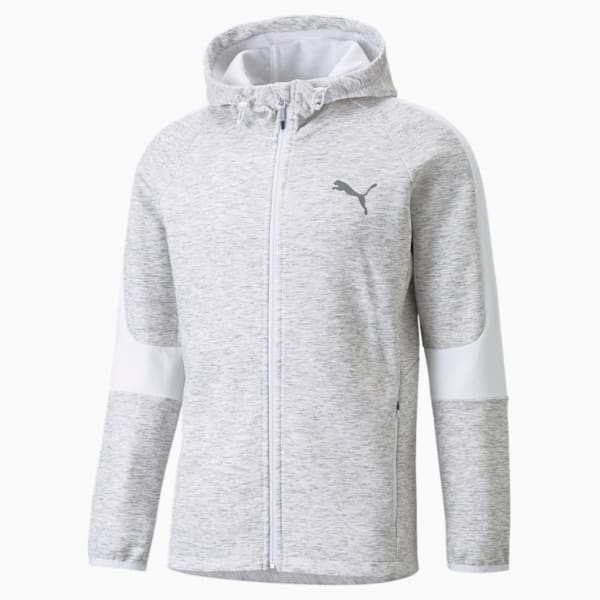 Evostripe Full-Zip Men's Hoodie, Puma White, extralarge