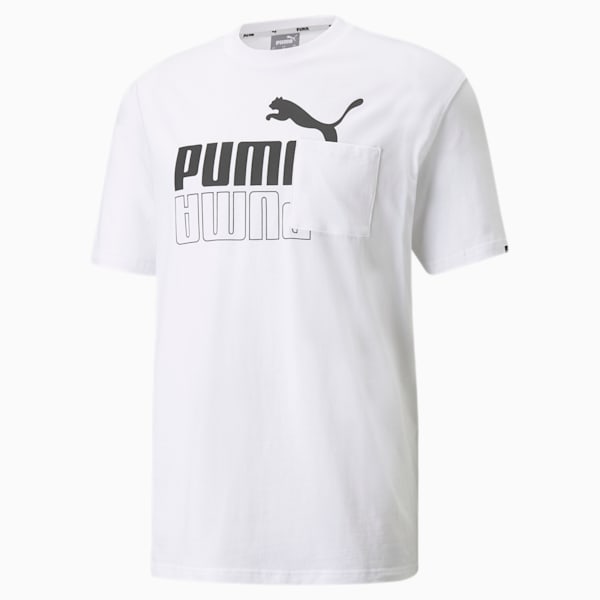 PUMA POWER Pocket Relaxed Fit Men's T-Shirt, Puma White, extralarge-IND