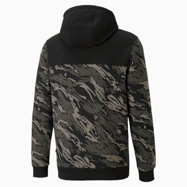 Graphic Printed Men's Hoodie, Puma Black, extralarge