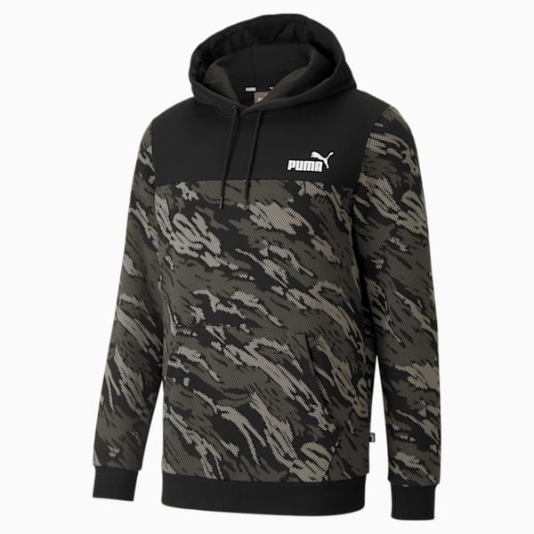 Graphic Printed Men's Hoodie, Puma Black, extralarge