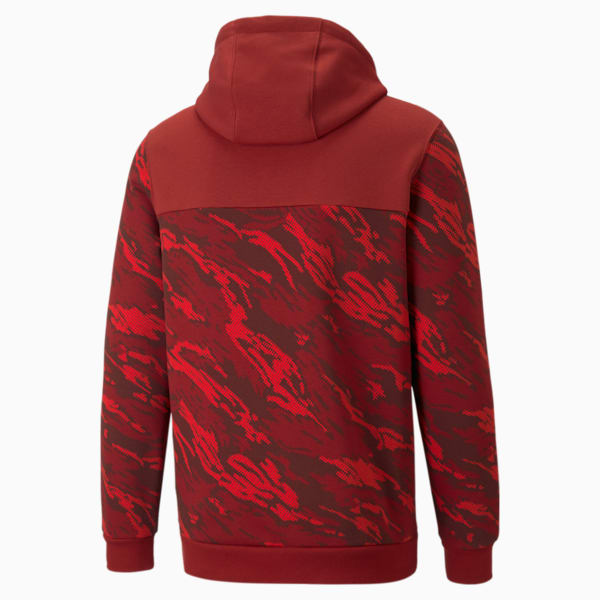 Graphic Printed Men's Hoodie, Intense Red, extralarge