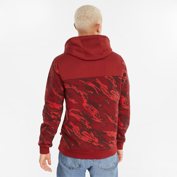 Graphic Printed Men's Hoodie, Intense Red, extralarge