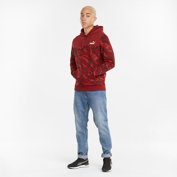 Graphic Printed Men's Hoodie, Intense Red, extralarge