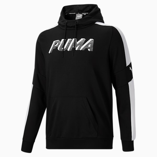 Modern Sports Men's Hoodie BT, Cotton Black-Puma White, extralarge