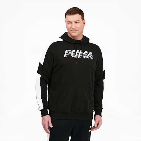 Modern Sports Men's Hoodie BT, Cotton Black-Puma White, extralarge