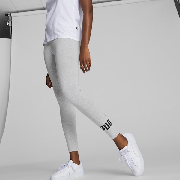 Leggings con logotipo para mujer Ess, Light Gray Heather, extralarge