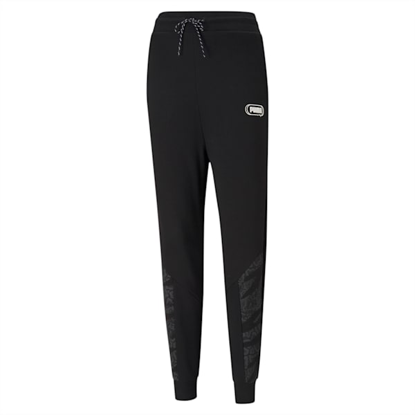 Rebel Women's High Waist Sweatpants, Puma Black-Untamted, extralarge