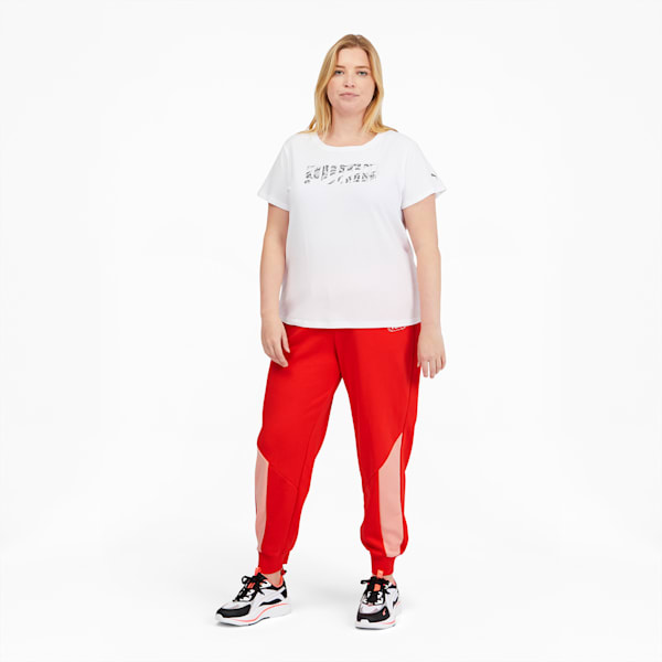 Rebel Women's High Waist Sweatpants PL, Poppy Red, extralarge