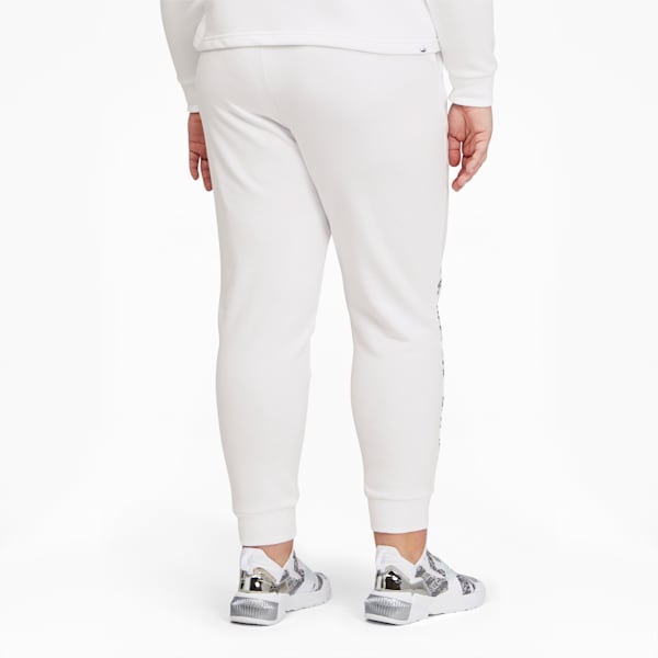 Rebel Women's High Waist Sweatpants PL, Puma White-Untamed, extralarge