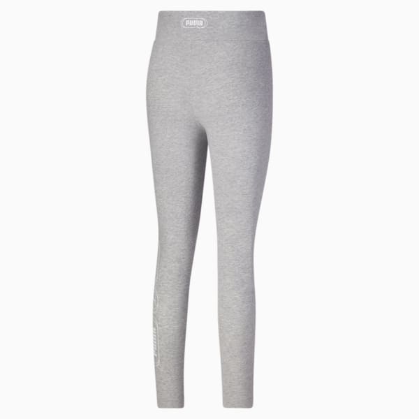 Rebel Women's High Waist Leggings, Light Gray Heather, extralarge