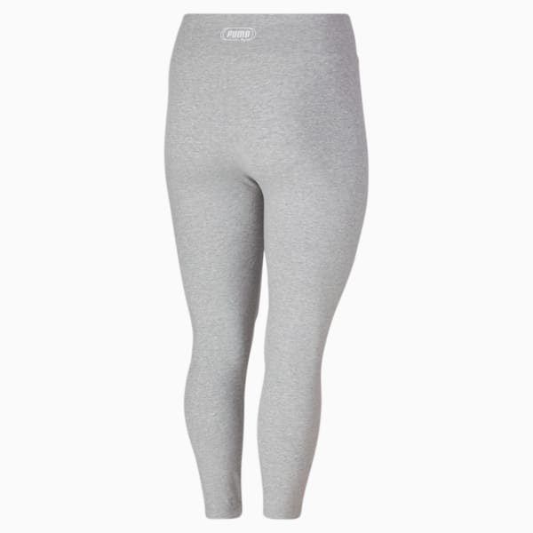 Puma women's grey leggings w/ front pleats & sheer ankle 2 calf size small