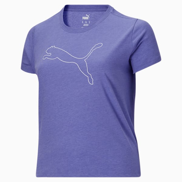 RTG Women's Heather Logo Tee PL, Hazy Blue Heather, extralarge