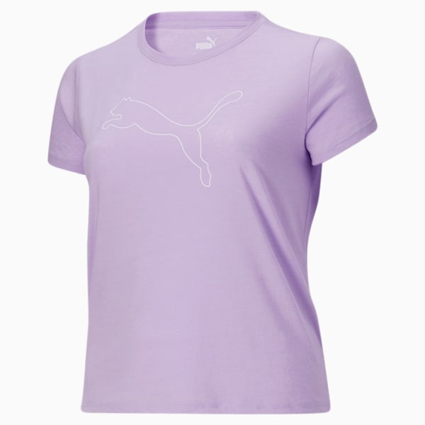 RTG Women's Heather Logo Tee PL, Light Lavender Heather, extralarge