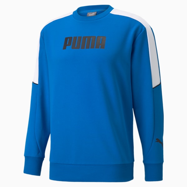 Modern Sports Crew Neck Men's Sweatshirt, Future Blue, extralarge