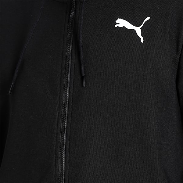 Modern Sports Full-Zip Men's Regular Fit Hoodie, Puma Black, extralarge-IND