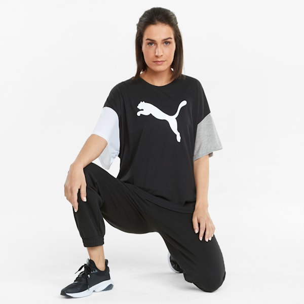Modern Sports Fashion Women's Loose Fit T-Shirt, Puma Black