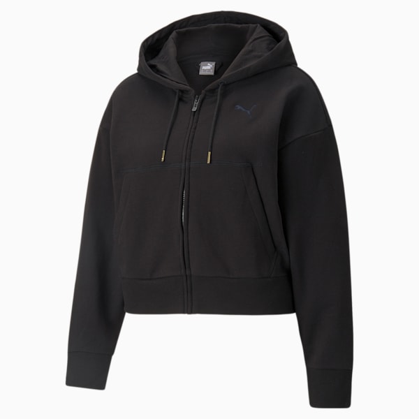 HER French Terry Full-Zip Women's Hoodie, Puma Black, extralarge
