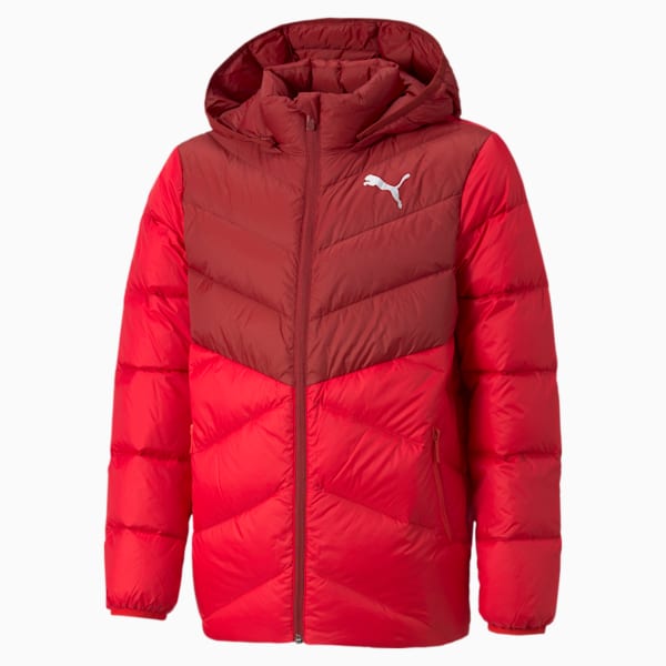 PackLITE Down Boys' Jacket, High Risk Red, extralarge