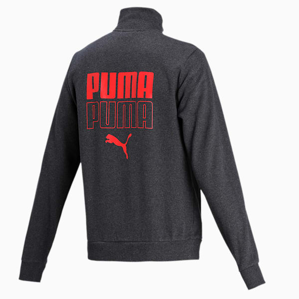 PUMA Men's Knitted Jacket, Dark Gray Heather, extralarge-IND