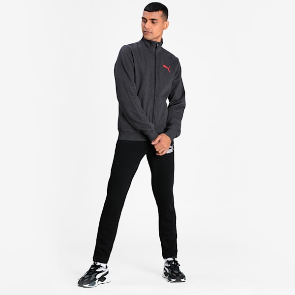 PUMA Men's Knitted Jacket, Dark Gray Heather, extralarge-IND