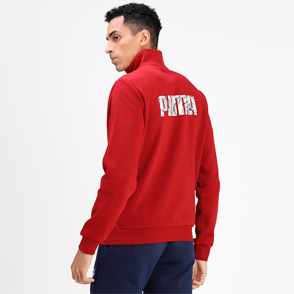 PUMA Knitted Men's Jacket, Red Dahlia