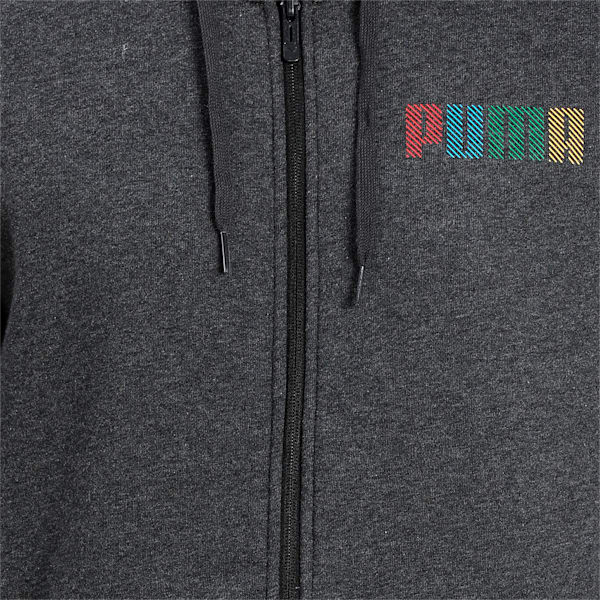 PUMA Men's Hooded Jacket, Dark Gray Heather, extralarge-IND
