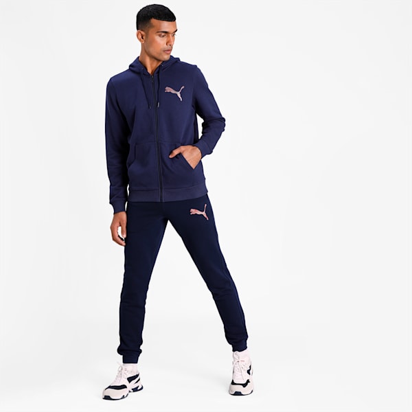 PUMA Men's Hooded Knitted Jacket, Peacoat, extralarge-IND