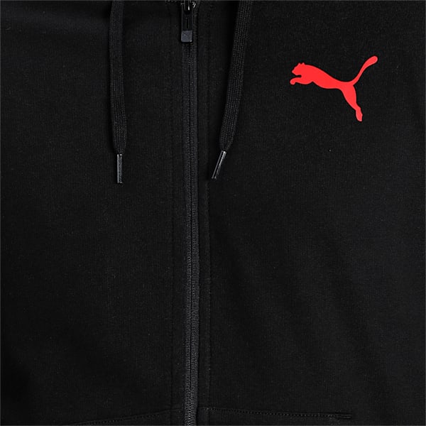 PUMA Zippered Men's Hoodie, Puma Black, extralarge-IND