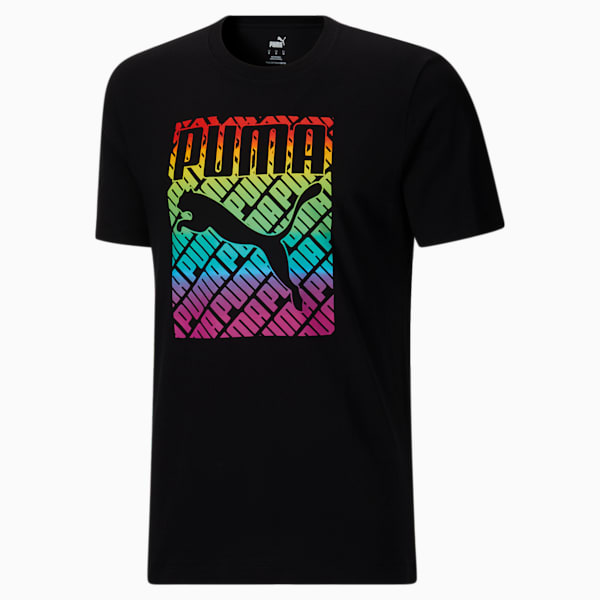 Pride Repeat Men's Tee, Puma Black, extralarge
