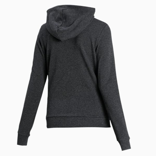 Women's Hooded Sweat Jacket, Dark Gray Heather, extralarge-IND