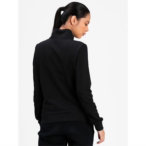 PUMA Women's Sweat Jacket, Puma Black, extralarge-IND