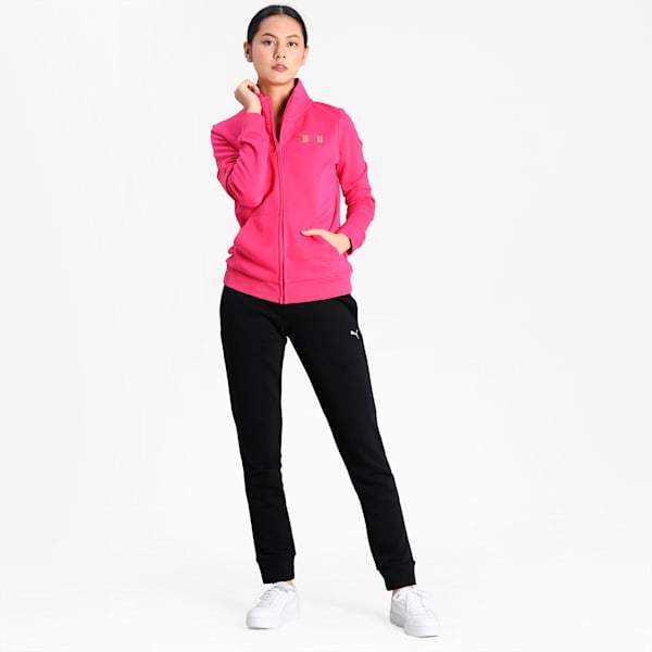 PUMA Women's Sweat Jacket, Beetroot Purple, extralarge-IND