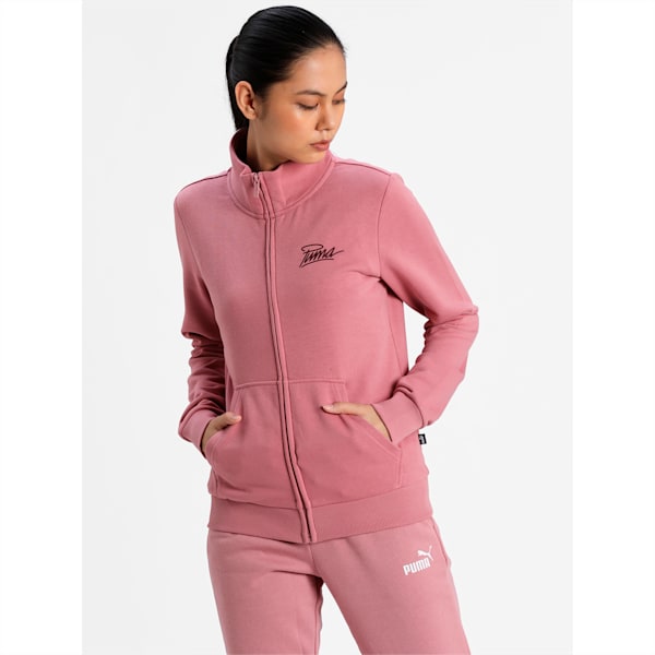 PUMA Women's Sweat Jacket, Foxglove, extralarge-IND