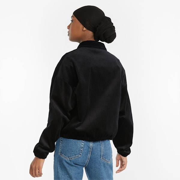 Downtown Corduroy Women's Jacket, Puma Black, extralarge